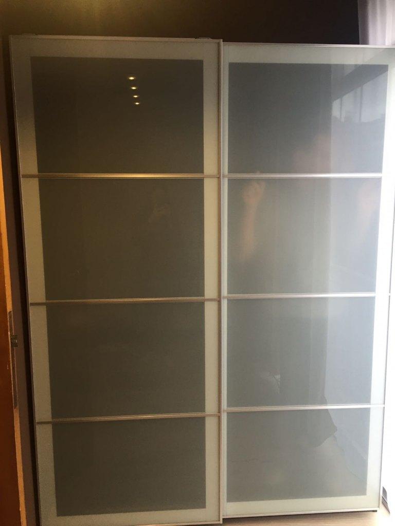 Portes coulissantes avec tout le matériel encadrements alu, Ophalen, Zo goed als nieuw