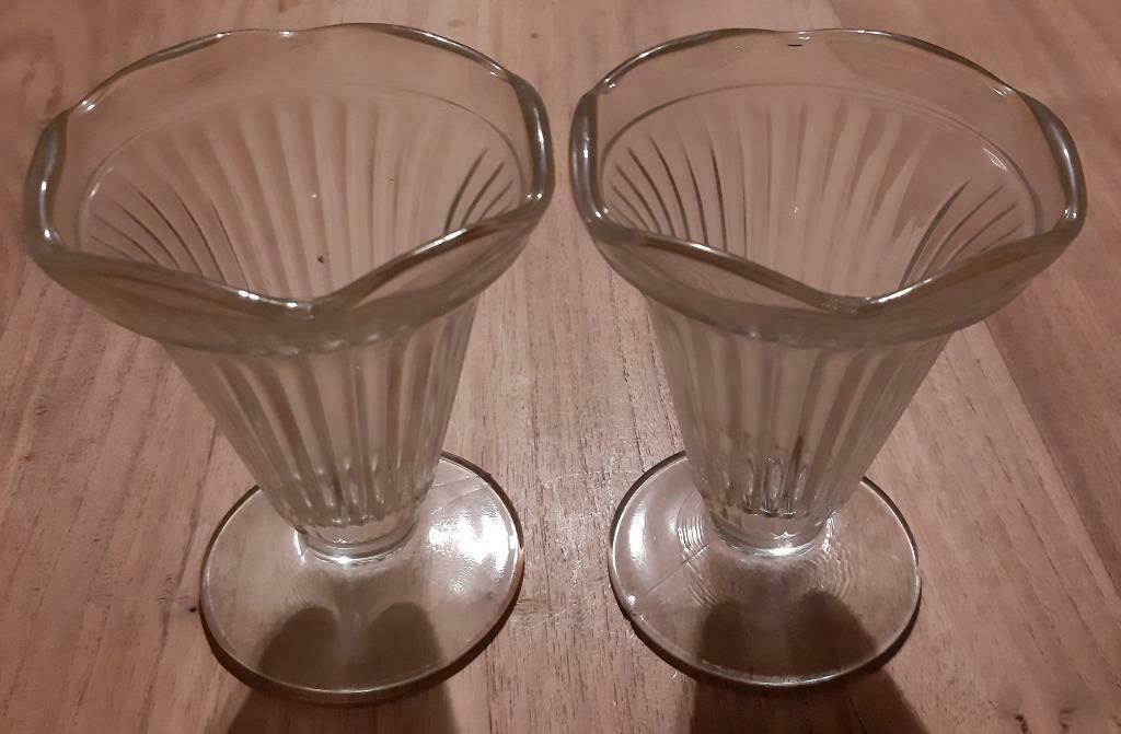 duo ijscoupes, Ophalen of Verzenden, Zo goed als nieuw, Glas, Kom(men)