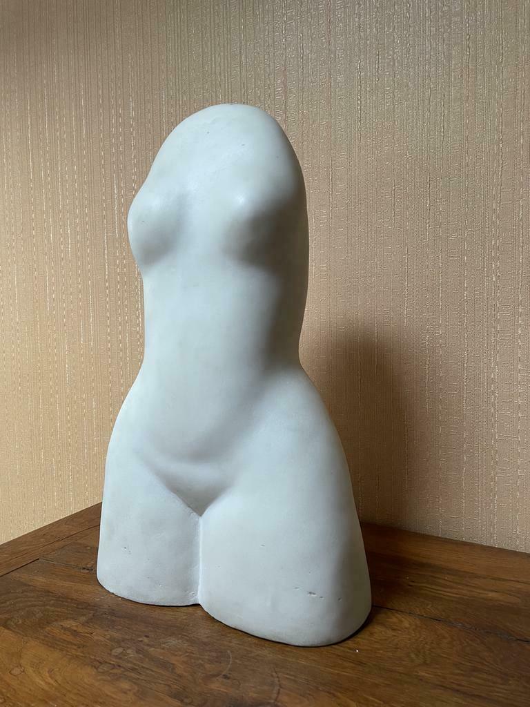 Marmeren buste in witte marmer van Maurice Christiaens, Antiek en Kunst, Ophalen