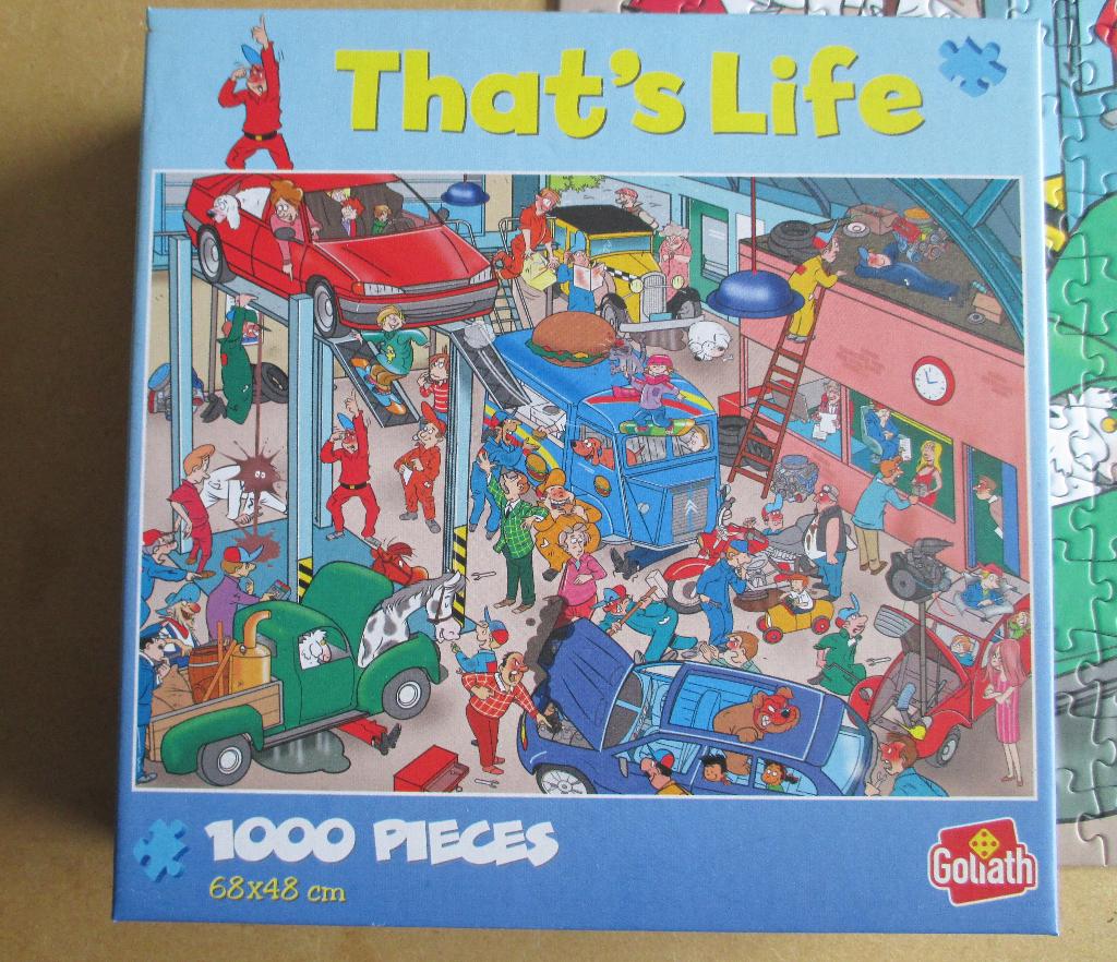puzzel that's life garage 1000, Enlèvement ou Envoi, 500 à 1500 pièces, Comme neuf, Puzzle