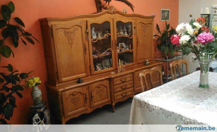 Salle à manger Louis XV - table, chaises et buffet, Avec tablette(s), Enlèvement ou Envoi, 150 à 200 cm, Utilisé
