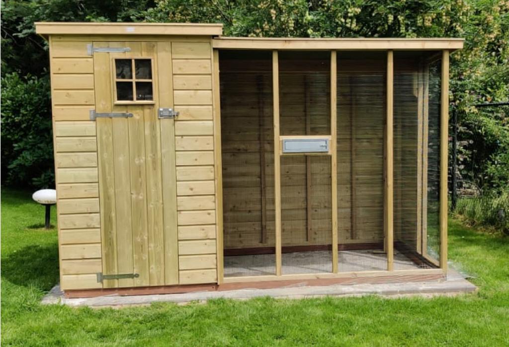 VOLIERE OP MAAT -- met sluis -- onderhoudsvrij -- met vluch, Ophalen of Verzenden, Nieuw, Overige typen