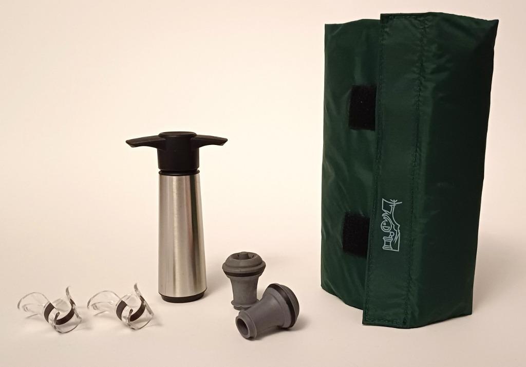wijn set - vacuum wine saver en wijnkoeler manchet, Huis en Inrichting, Keuken | Keukenbenodigdheden, Nieuw, Ophalen