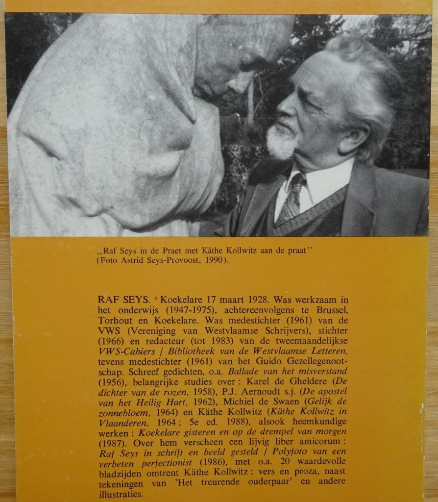 Käthe Kollwitz in Vlaanderen, door Raf Seys, 1990, Gelezen, Beeldhouwkunst, Ophalen of Verzenden, Raf Seys