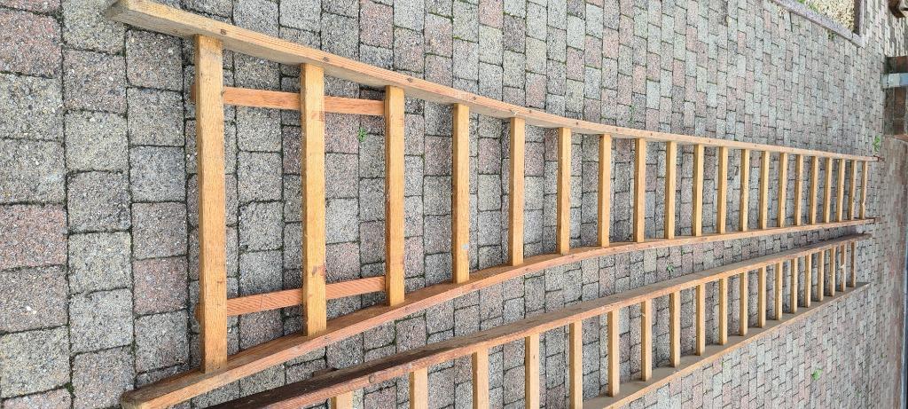 houten ladder 9 meter, Ophalen, Ladder
