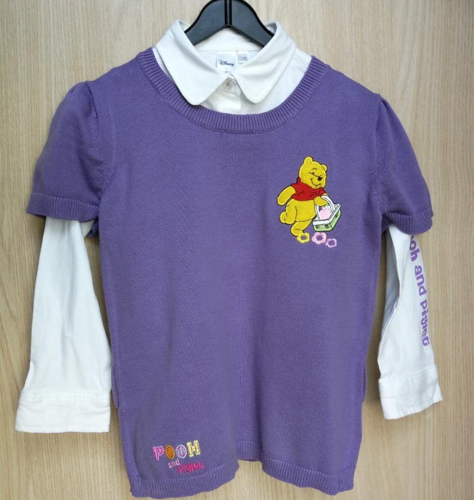 Chemise + pull - Ourson + Porcinet - taille 116, Enlèvement ou Envoi, Ensemble, Comme neuf, Winnie
