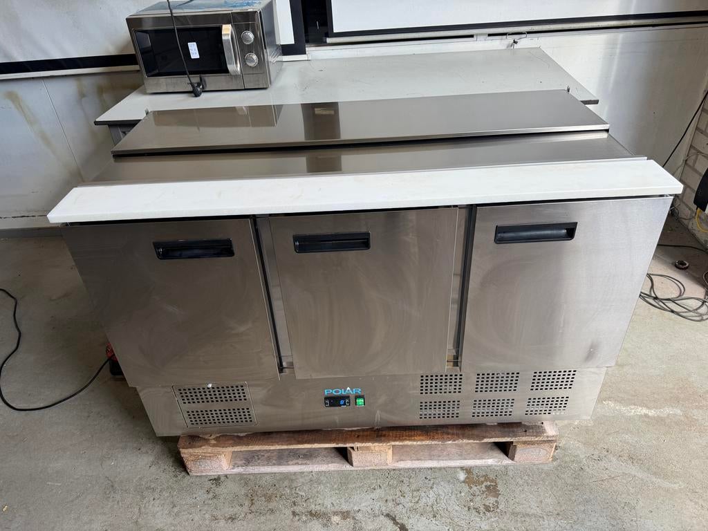 Rvs saladiere saladette koelwerkbank polar zgan top staat, Zakelijke goederen, Ophalen, Koelen en Vriezen
