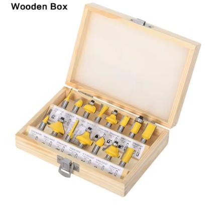 Luxe houtfrees set 15 stuks 6.35mm met opbergdoos, Ophalen of Verzenden, Nieuw