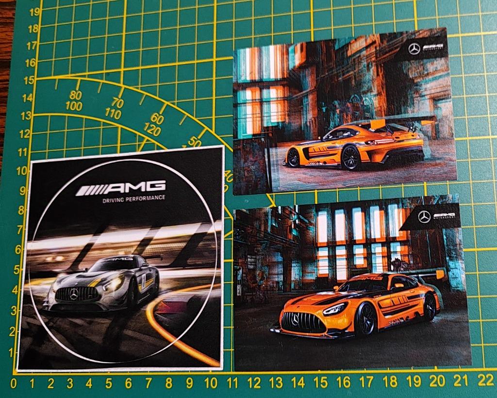 Lot 3x Stickers Mercedes GT AMG, Ophalen of Verzenden