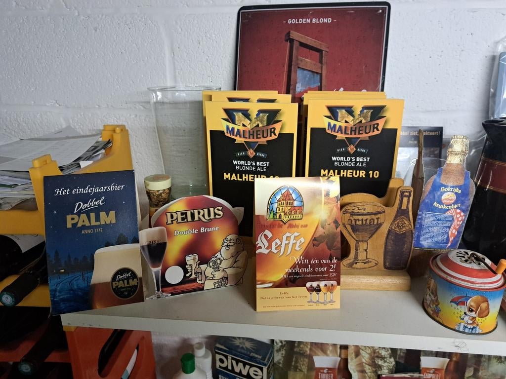 Bier reclamestaanders leffe, bokbier, orval, palm,  enz..., Verzamelen, Ophalen of Verzenden, Leffe