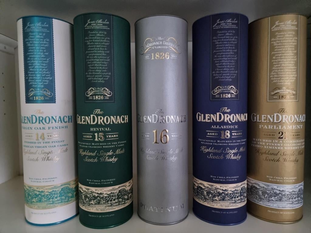 Glendronach  Platinum 16 & parliament 21 jaar& Virgin Oak 14, Neuf, Autres régions, Enlèvement ou Envoi, Pleine