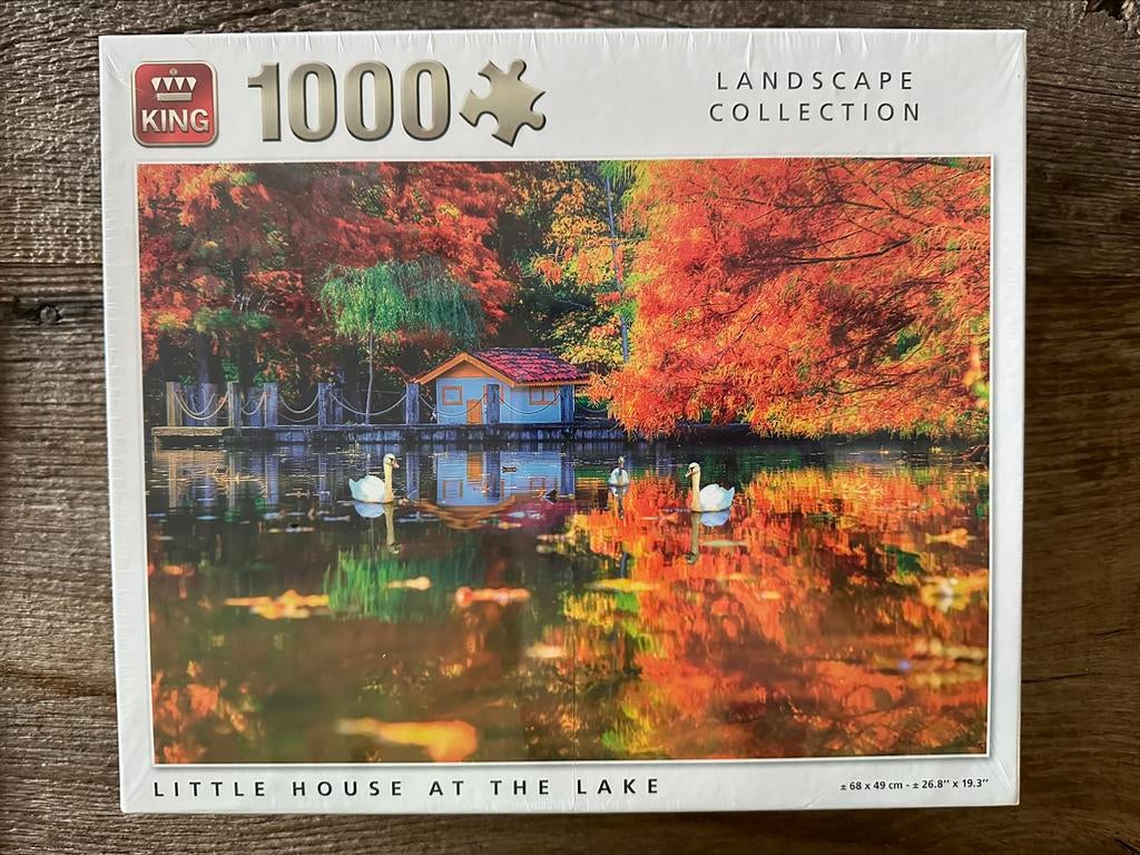 King puzzel ‘Little house at the lake’ 1000 stukjes NIEUW, Hobby en Vrije tijd, Ophalen of Verzenden, 500 t/m 1500 stukjes, Nieuw