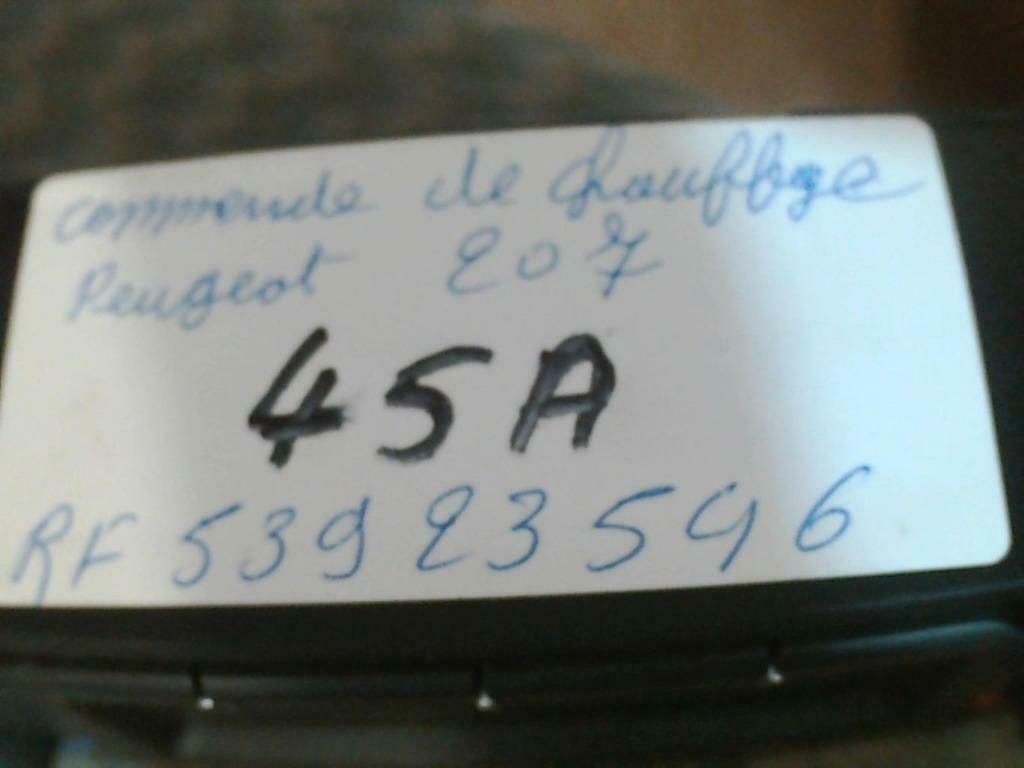 Commande de chauffage Peugeot 207 96856538XT (45A), Enlèvement ou Envoi, Utilisé, Peugeot
