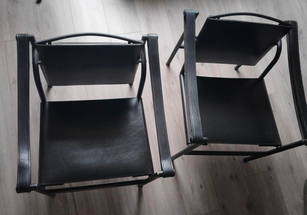 Set van 2 fauteuils LC1 Le Corbusier - Cassina, Ophalen, Gebruikt