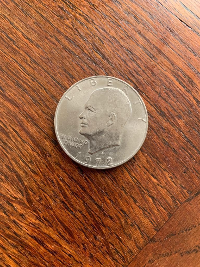 Pièce One Dollar 1972 - Eisenhower, Enlèvement ou Envoi, Amérique du Nord, Monnaie en vrac