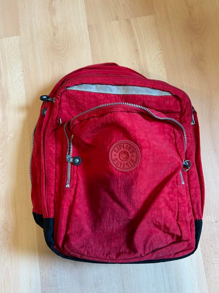 Schoolrugzak-Boekentas-Rugzak Kipling Rood, Rouge, Enlèvement ou Envoi, 50 cm ou plus, Comme neuf