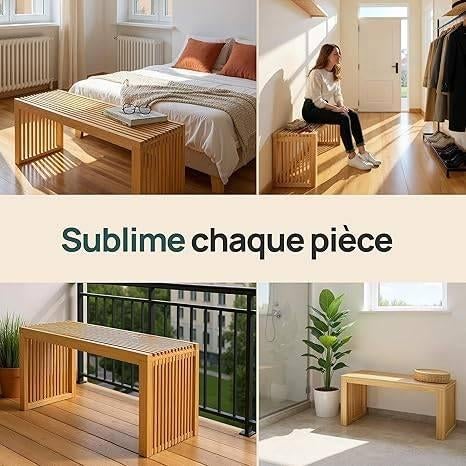 Banc en bambou | banc d'entrée | LIVRAISON GRATUITE, Neuf, -, -, RAM BOO BOX