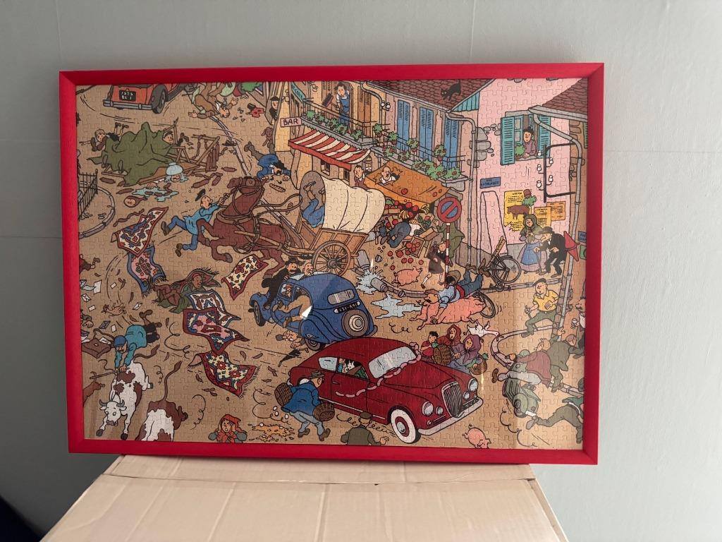Puzzle Tintin Encadré, Collections, Personnages de BD, Enlèvement, Tintin, Comme neuf, Autres types