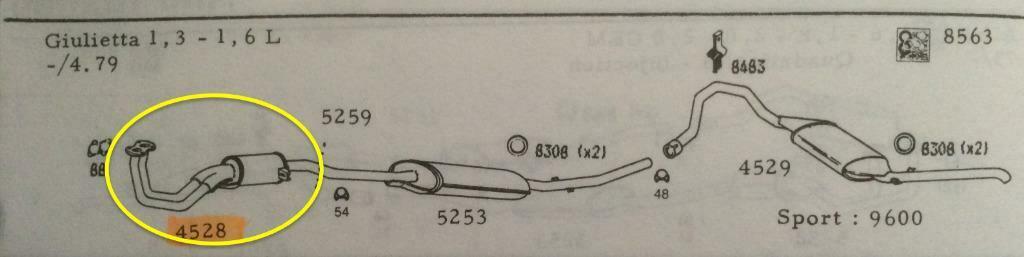 ALFA ROMEO Guillietta échappement nos Ancêtre, Enlèvement, Neuf, Alfa Romeo