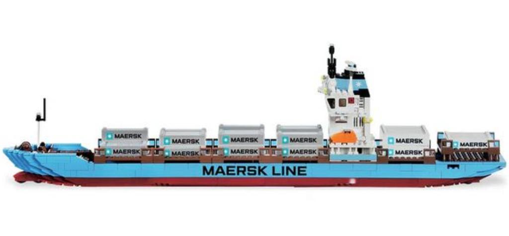 LEGO Sculptures 10155 Maersk Line Container Ship 2010 Editio, Enlèvement ou Envoi, Comme neuf, Ensemble complet, Lego