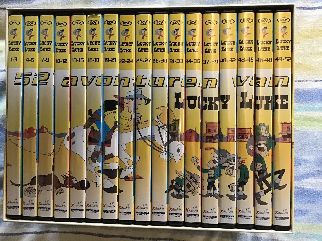 17 dvd’s Lucky Luke, Ophalen of Verzenden, Zo goed als nieuw, Tekenfilm