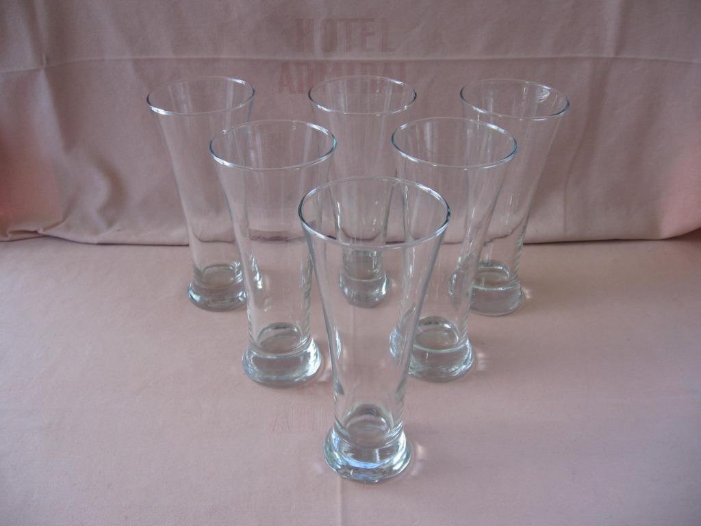 6 verres à flûte Picon sans texte, grand format sans barre., Collections, Marques & Objets publicitaires, Enlèvement ou Envoi