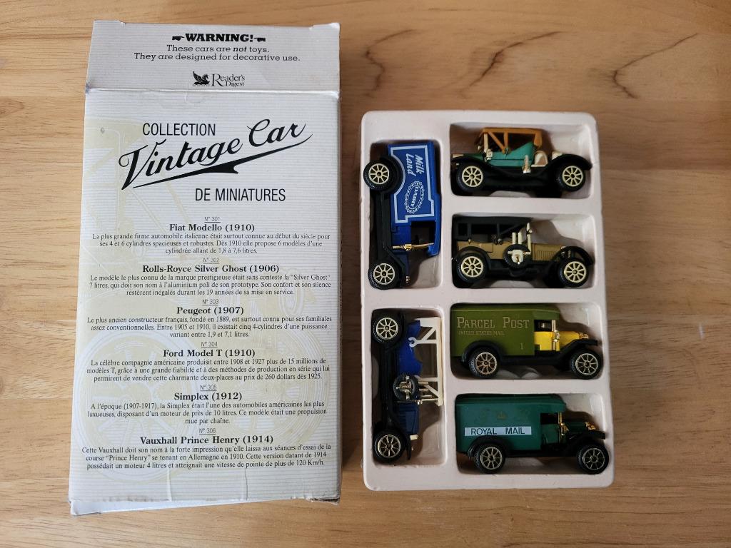 Lot de voitures miniatures – Collection Vintage Cars, Ophalen, Gebruikt, Overige typen