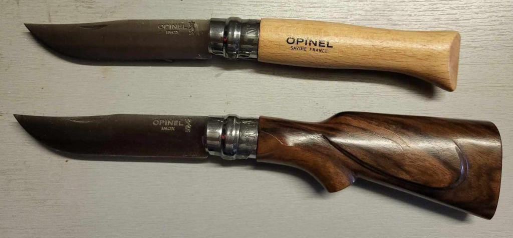 Opinel nr. 9 handvat geweerkolf, Caravans en Kamperen, Ophalen of Verzenden, Nieuw
