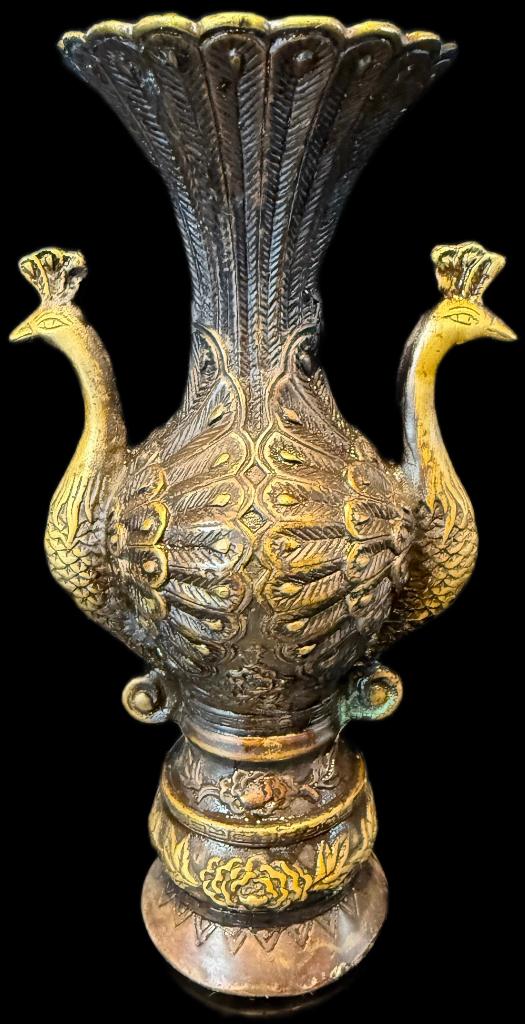 Vaas Brons China Verguld Beker Gilt Chinees, Antiek en Kunst, Verzenden