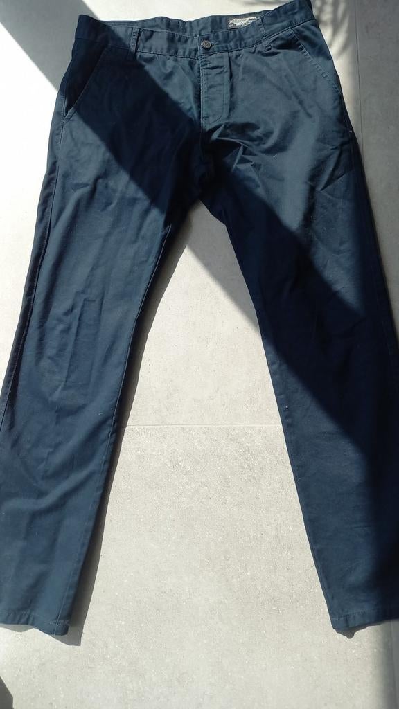 Donkerblauwe broek, Ophalen of Verzenden, Gedragen, Blauw, Jack and Jones