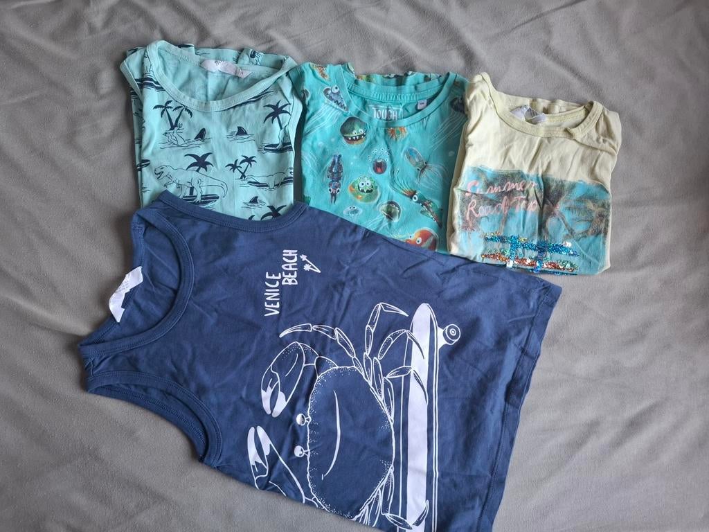 Zomershirts maat 128, Kinderen en Baby's, Kinderkleding | Maat 128, Ophalen, H&M, Zo goed als nieuw, Shirt of Longsleeve