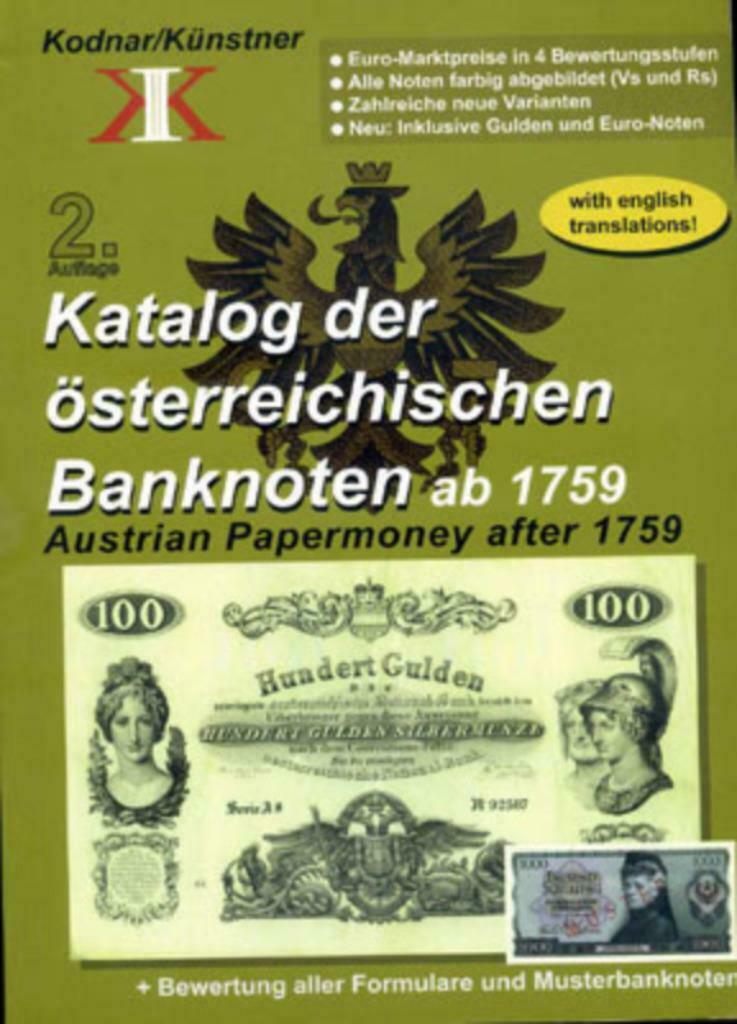 Catalogue des billets de banque autrichiens depuis 1759, Enlèvement ou Envoi, Autriche