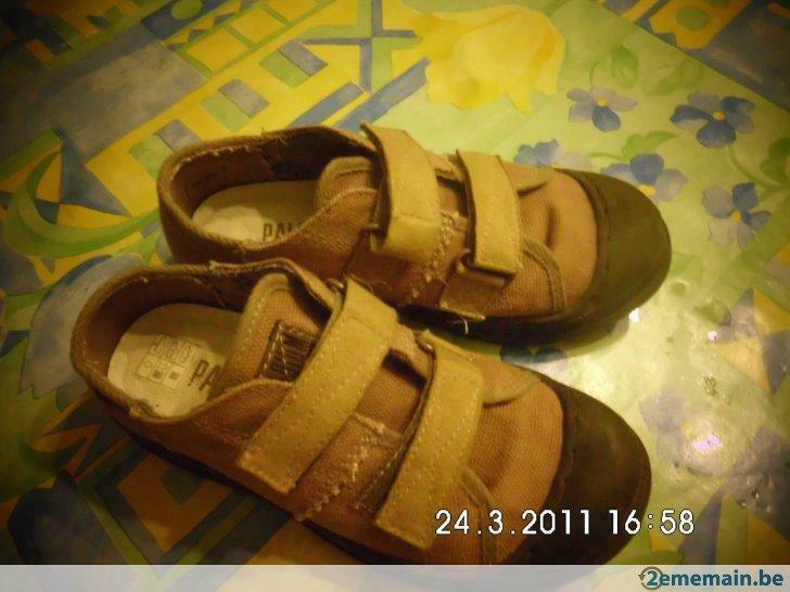 chaussures enfant beiges en toile. palladium. pointure 31., Enlèvement ou Envoi, Utilisé, Garçon, Chaussures de sport