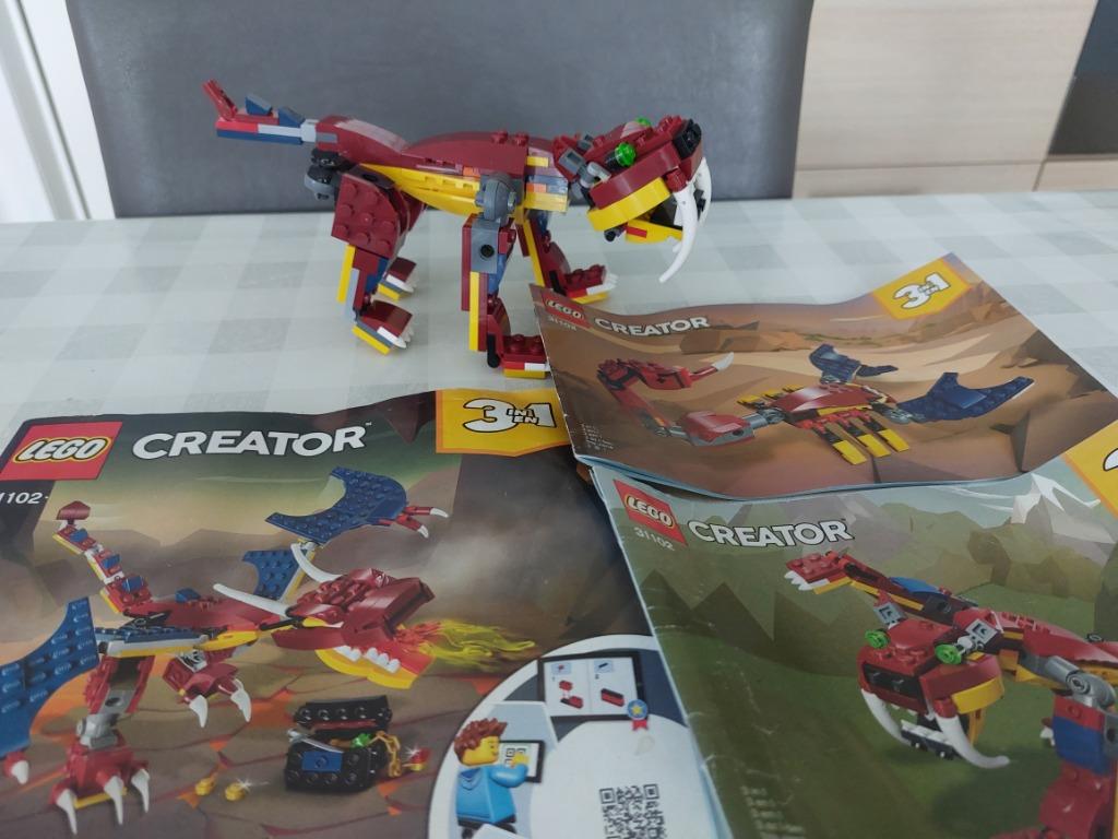 Lego creator 3-in-1 vuurdraak (nr. 31032), Ophalen of Verzenden, Nieuw, Complete set, Lego