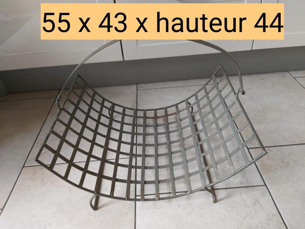 Panier métal (porte revues, bûches ....), Enlèvement, Panier, Utilisé, Rectangulaire
