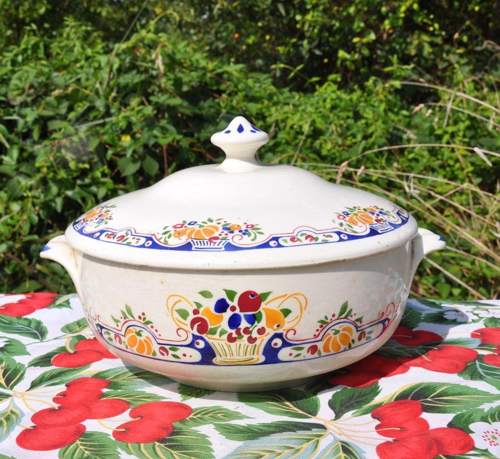 soupiere en faience boch decor fructidor, Ophalen of Verzenden