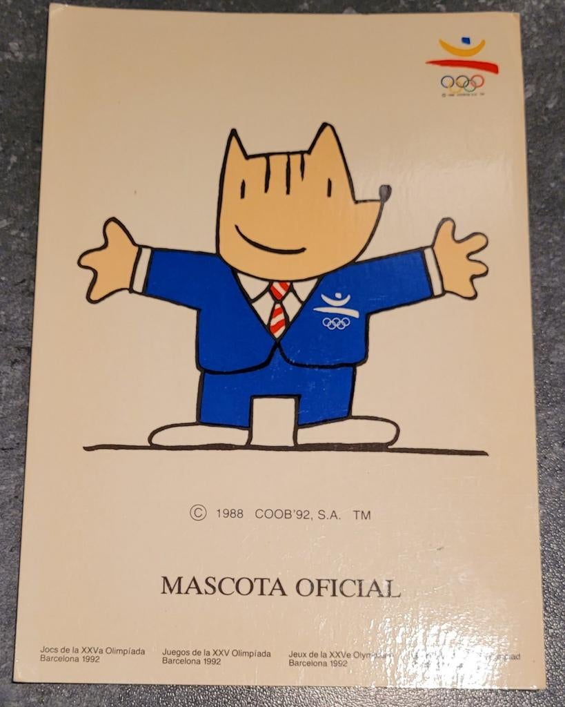 Oude, grote postkaart: Olympische Spelen Barcelona 1992, Verzamelen, Ophalen of Verzenden, 1980 tot heden, Ongelopen, Sport en Spel