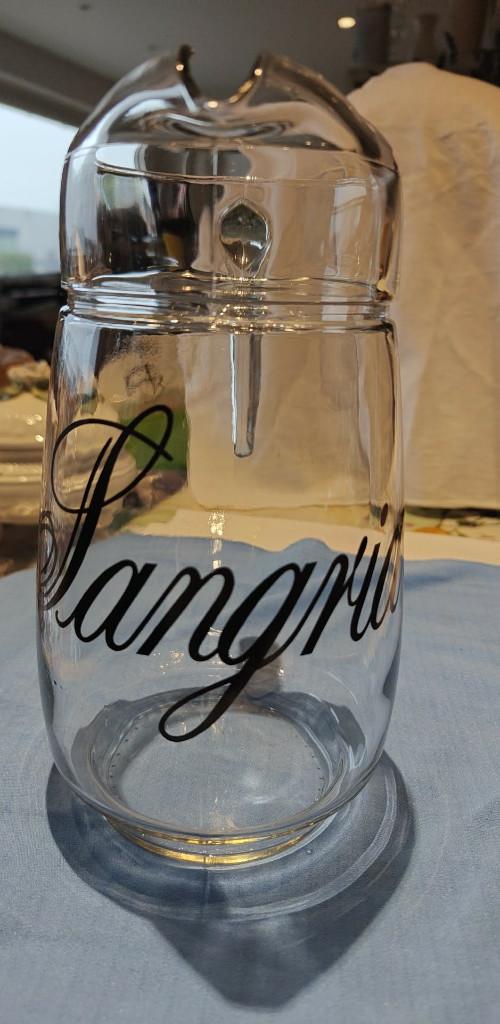 karaf doorschijnend glas Sangria 2 L, Huis en Inrichting, Keuken | Servies, Ophalen of Verzenden, Zo goed als nieuw, Glas, Overige typen