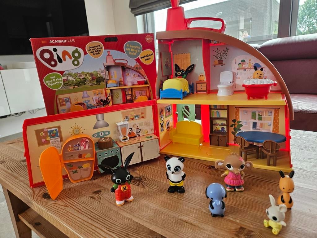 Bing's huis speelset + 6 extra figuren, Ophalen, Zo goed als nieuw