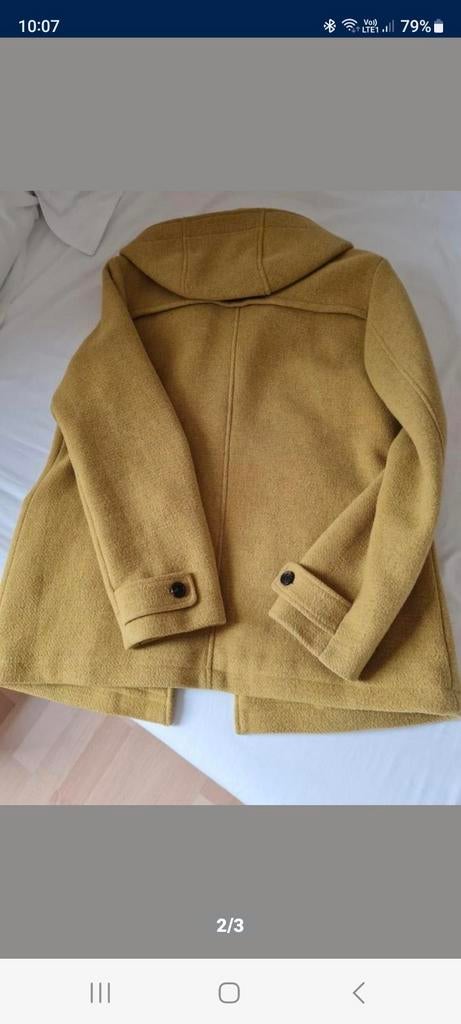 Scotch &Soda okergele duffelcoat, Ophalen, Maat 52/54 (L), Geel, Zo goed als nieuw