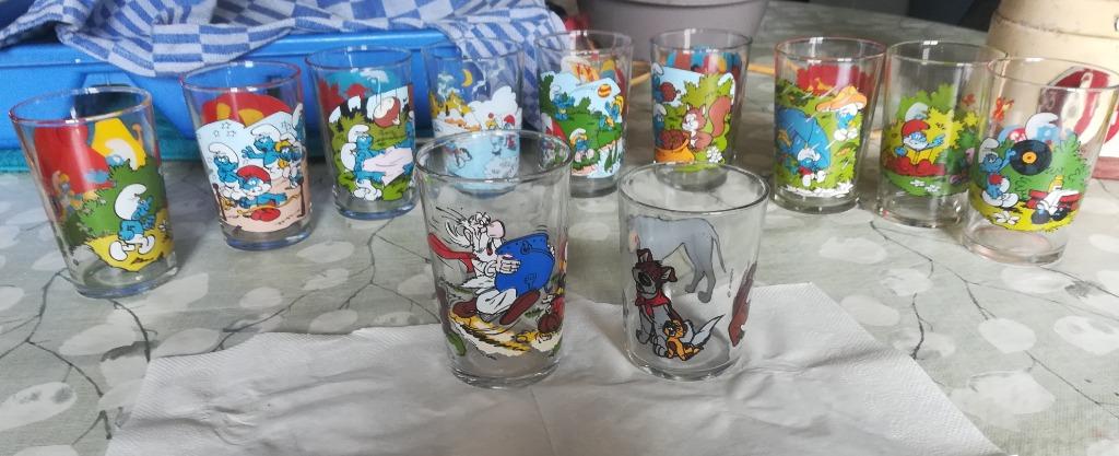 11 verres de collection moutarde  Amora et autres, Enlèvement
