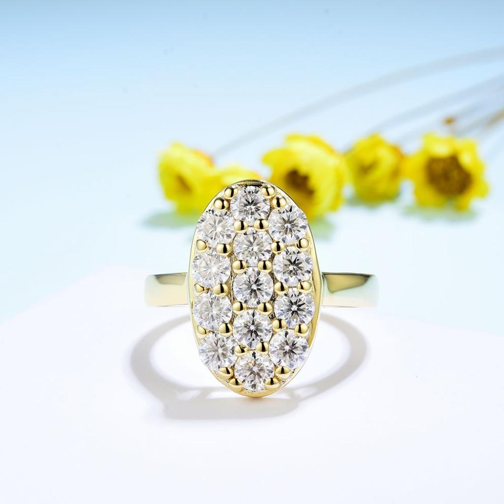 Nieuwe ring, 1,3 karaat, Bijoux, Sacs & Beauté, Bagues, Neuf, Femme, 17 à 18, Blanc, Argent, Avec pierre précieuse, Envoi