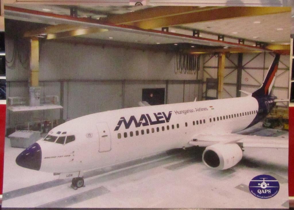 Qaps Boeing 737-400 Malev Hungarian Airlines promo sheet, Enlèvement, Comme neuf, Carte, Photo ou Gravure