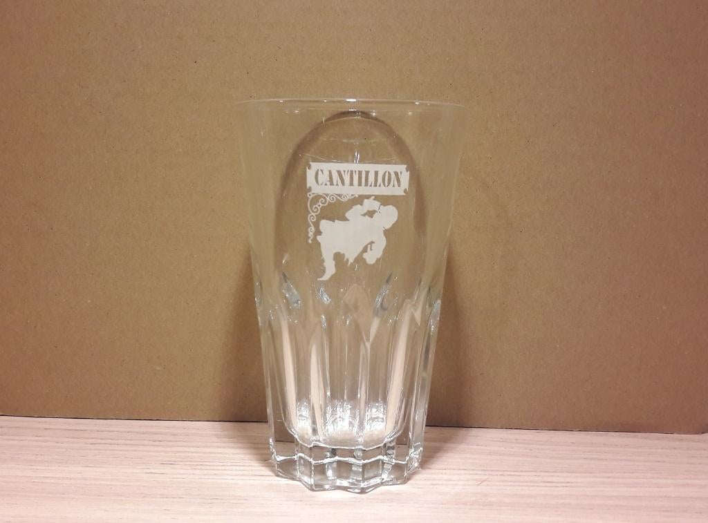 verre à bière Cantillon modèle 8 - large - "ITALY + N", Envoi, Comme neuf, Verre ou Verres, Autres marques