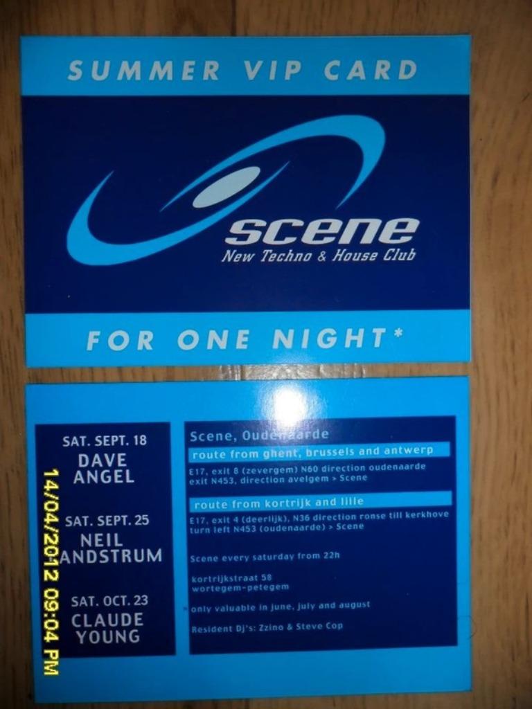 Lot de 5 flyers Scene @ Oudenaarde, Enlèvement ou Envoi, Utilisé, Autres types