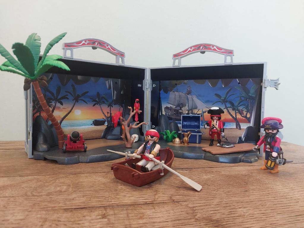 Coffre transportable île au trésor de pirate PLAYMOBIL, Enfants & Bébés, Enlèvement, Comme neuf, Ensemble complet