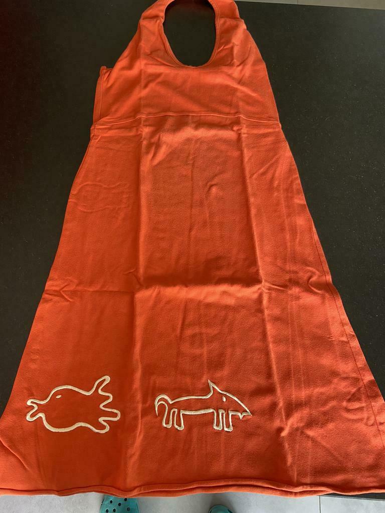 Fragile oranje zwangerschapskleed maat S, Kleding | Dames, Jurk, Oranje, Ophalen of Verzenden, Maat 36 (S)