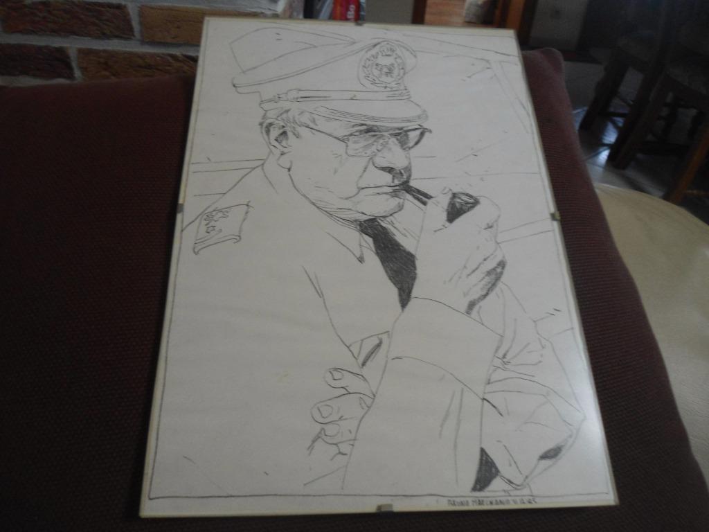 Dessin Original Bruno Marchand. sous verre de 1985., Une BD, Enlèvement ou Envoi, Utilisé