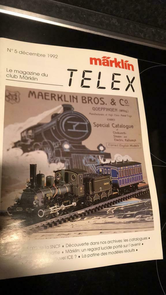 Marklin telex 5 decembre 1992, Enlèvement ou Envoi, Comme neuf