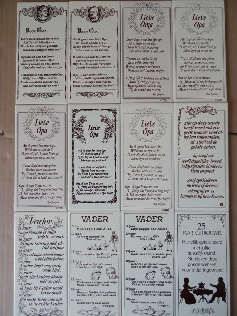 Vintage tegel tegels Sphinx Opa Oma Vader 19euro per stuk, Antiek en Kunst, Ophalen of Verzenden